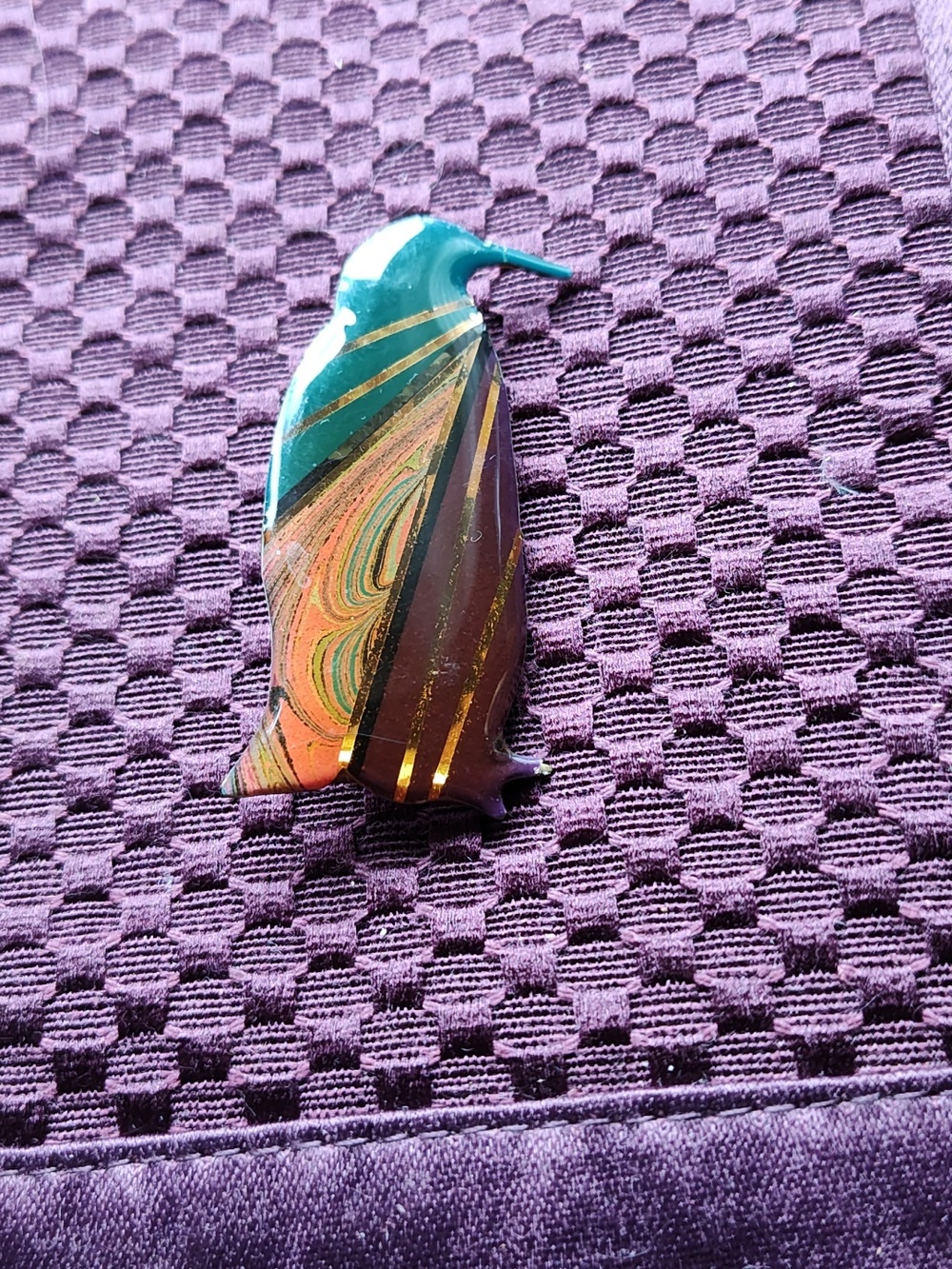 Enamel Colorful Penguin Pin - Picture 3 of 3